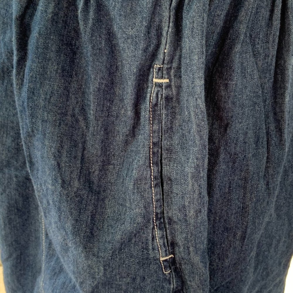Mossimo Denim Jean Strapless Fit Flare Dress M - Picture 6 of 9